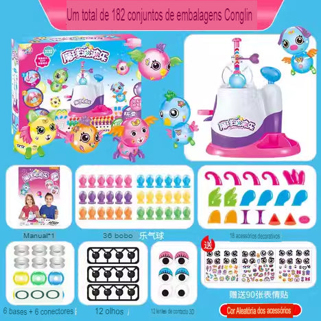 DIY Inflator balão, máquina de inflar artesanato criativo para meninos e meninas