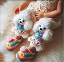 Calças de Poodle de Crochê | 100% Artesanal [GRATIS SAPATILHA]