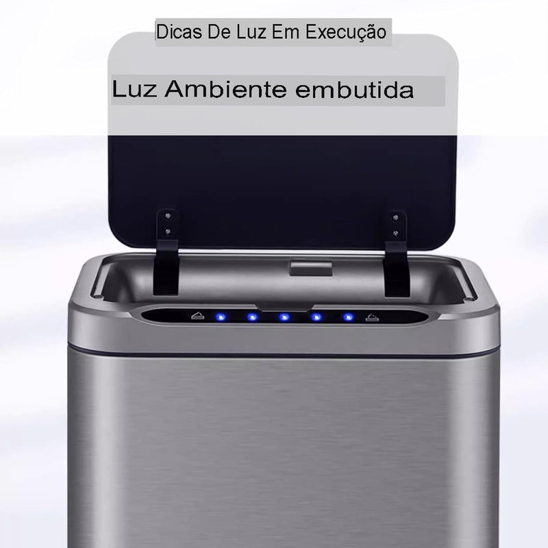 ⚡ [LANÇAMENTO] SmartBin UV™ – Lixeira Automática Inox + Esterilização Inteligente!
