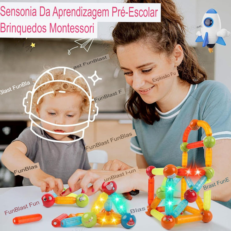 [⚠️SO HOJE: GANHE O DOBRO DE PEÇAS⚠️] MagniGlow: Bastões Magnéticos que Brilham!