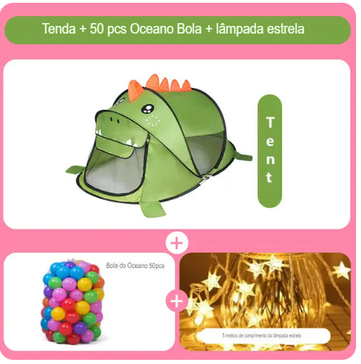 Tenda de Acampamento Infantil Com Luz de LED [ GRATIS 50 BOLINHAS ]
