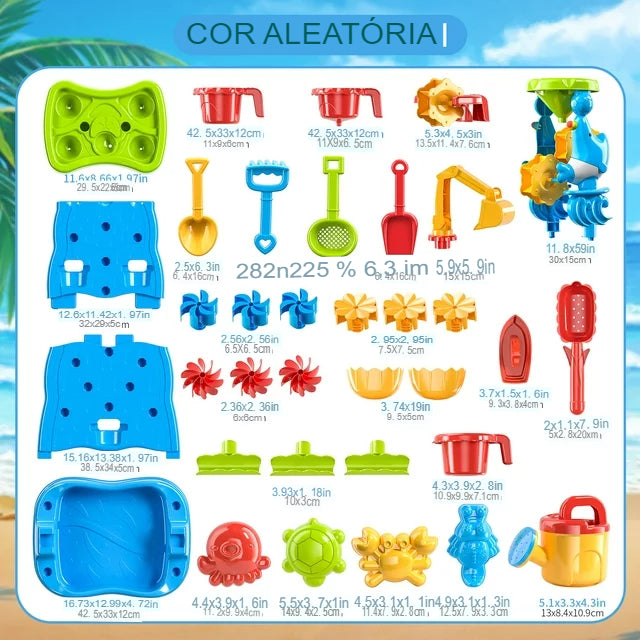 Mesa de água para crianças em forma de labirinto de parede