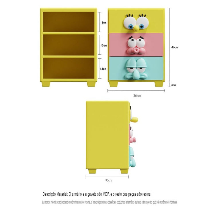Mesa Cabeceira Bob Espponja [PRODUTO EXCLUSICO]
