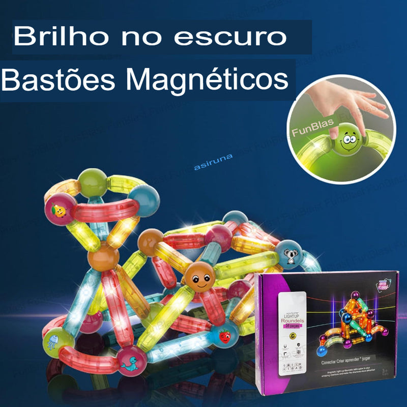 [⚠️SO HOJE: GANHE O DOBRO DE PEÇAS⚠️] MagniGlow: Bastões Magnéticos que Brilham!