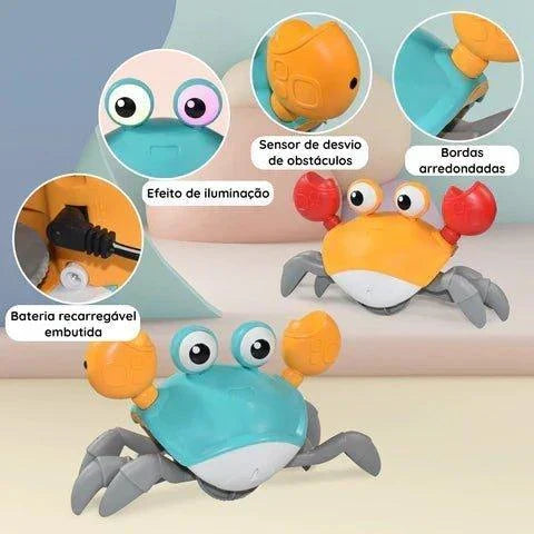 Caranguejo Divertido com Sensor de Obstáculos e Luzes