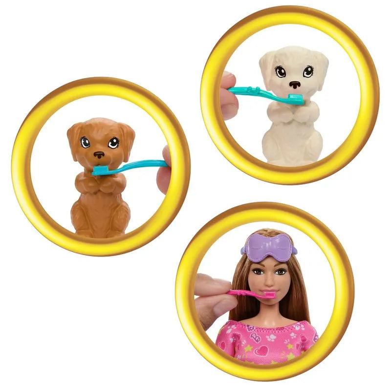 Barbie Festa Do Pijama Com Cachorrinhos Mattel HXN01