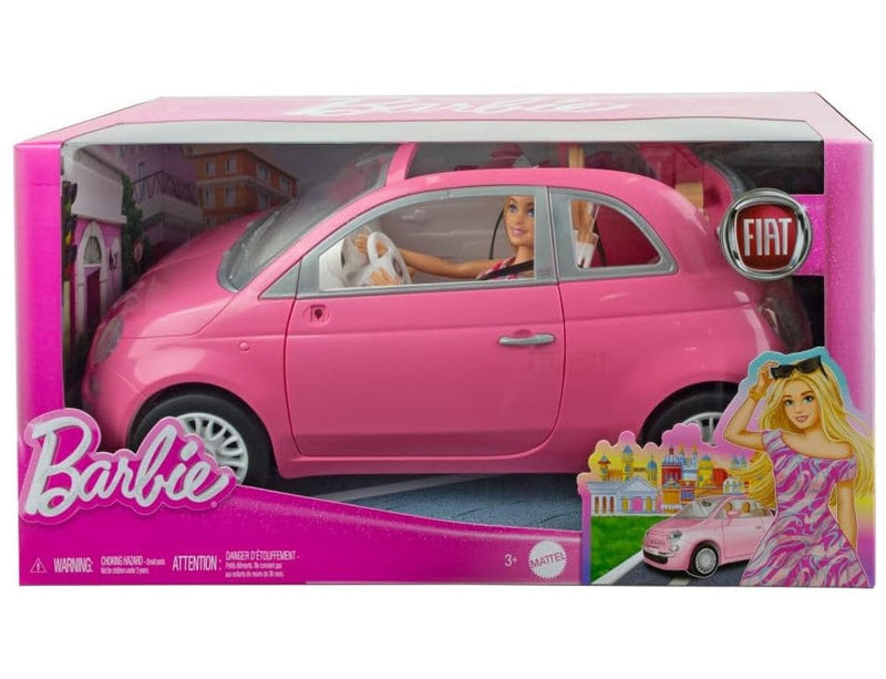 Boneca Barbie e Carro Fiat 500 - HRG59 - Mattel
