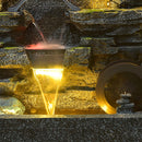 🌊 ZenLux™ — Fonte Monumental com LED & Concreto Premium