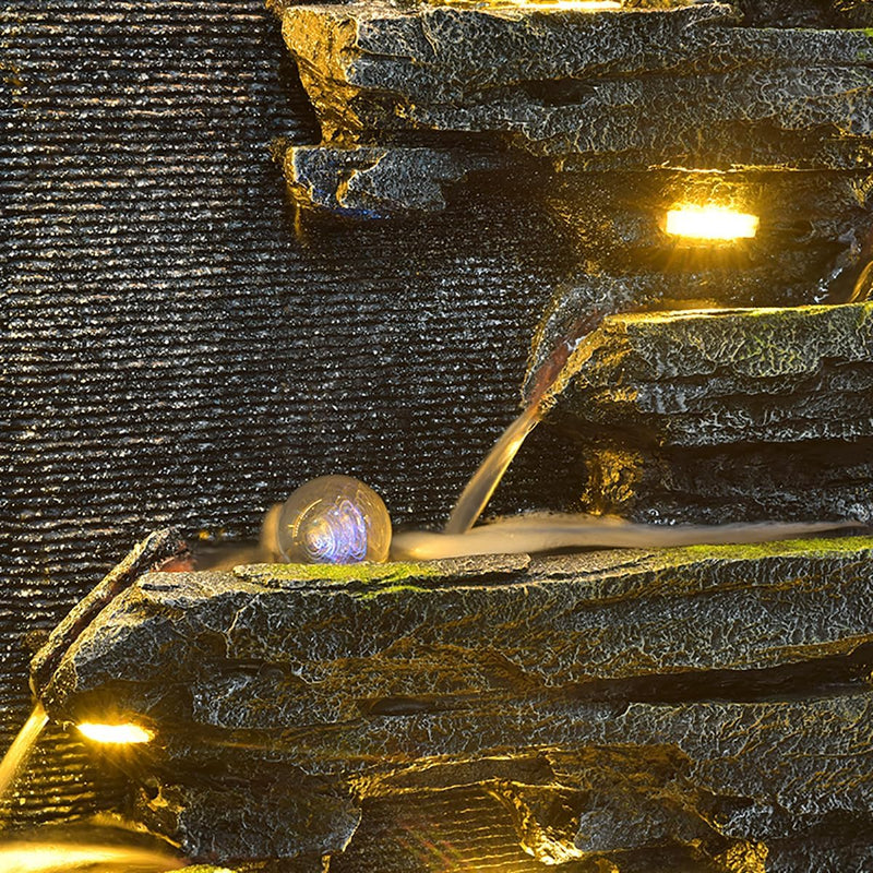 🌊 ZenLux™ — Fonte Monumental com LED & Concreto Premium