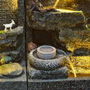 🌊 ZenLux™ — Fonte Monumental com LED & Concreto Premium