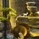 🌊 ZenLux™ — Fonte Monumental com LED & Concreto Premium