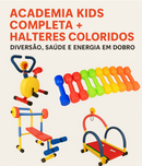 Kit Mini Academia COMPLETA + Halteres Coloridos