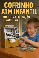 🏦 [PRONTA-ENTREGA] COFRINHO TECHBANK™ – ATM Infantil com Som e Luz 🎁