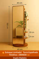 🔥 Torre360° Premium™ – Espelho + Cabide + Nicho