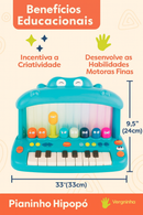 🎹 HippoPop™ MusicPlay – Teclado Interativo com Bolinhas Saltitantes + BRINDE EXCLUSIVO! 🐵