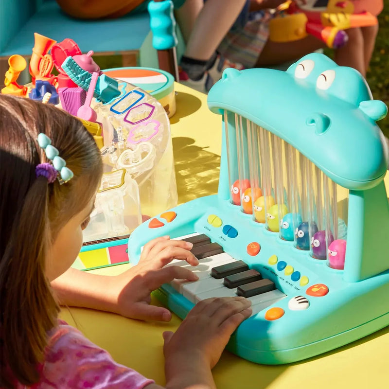 🎹 HippoPop™ MusicPlay – Teclado Interativo com Bolinhas Saltitantes + BRINDE EXCLUSIVO! 🐵