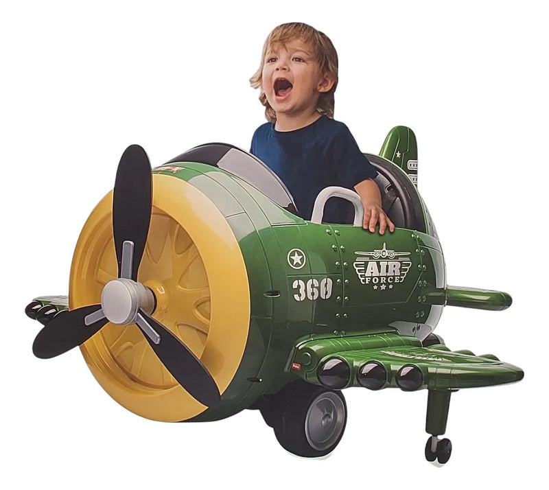 🚀 SkyRider™ — O Primeiro Avião Que a Criança Pilota no Chão!