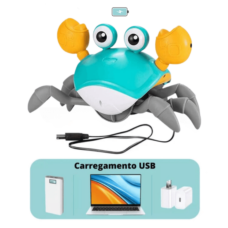 Caranguejo Divertido com Sensor de Obstáculos e Luzes