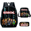 Kit 3 Peças Escolar Roblox - Mochila + Bolsa + Estojo