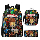 Kit 3 Peças Escolar Roblox - Mochila + Bolsa + Estojo