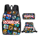 Kit 3 Peças Escolar Roblox - Mochila + Bolsa + Estojo