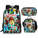 Kit 3 Peças Escolar Roblox - Mochila + Bolsa + Estojo