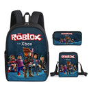 Kit 3 Peças Escolar Roblox - Mochila + Bolsa + Estojo