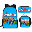 Kit 3 Peças Escolar Roblox - Mochila + Bolsa + Estojo