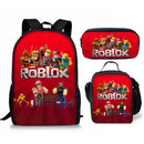 Kit 3 Peças Escolar Roblox - Mochila + Bolsa + Estojo
