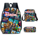 Kit 3 Peças Escolar Roblox - Mochila + Bolsa + Estojo