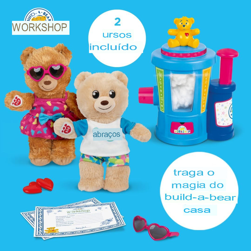 🎁 Estação de Ursinhos Mágicos – Crie, Vista e Abrace + 3 Ursinhos de Brinde!