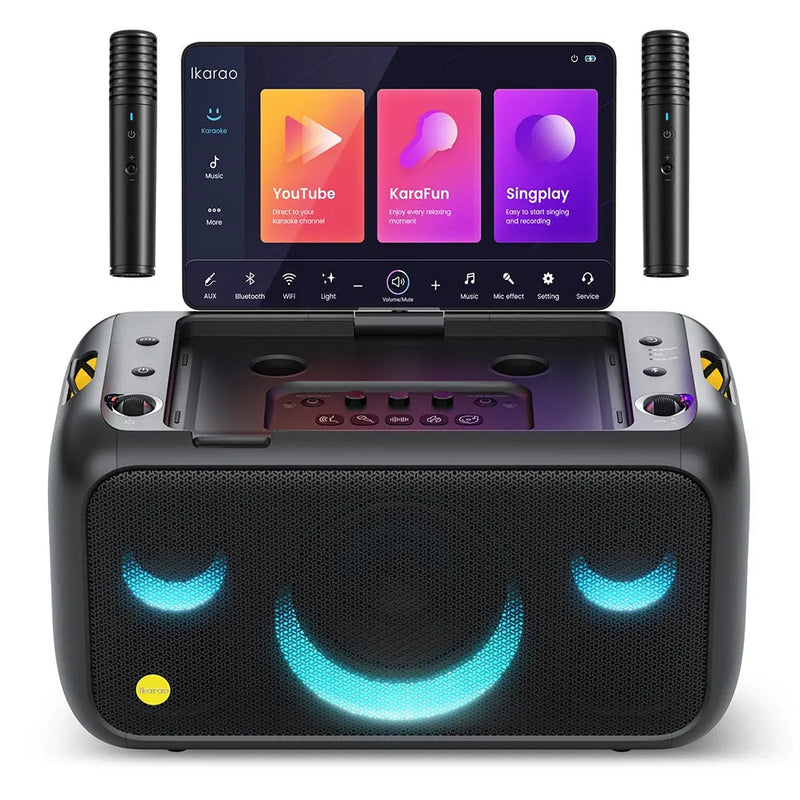 Lançamento 2025 Caixa de som Karaokê Com Multimídia [2x Microfones sem fio]