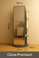 🔥 Torre360° Premium™ – Espelho + Cabide + Nicho