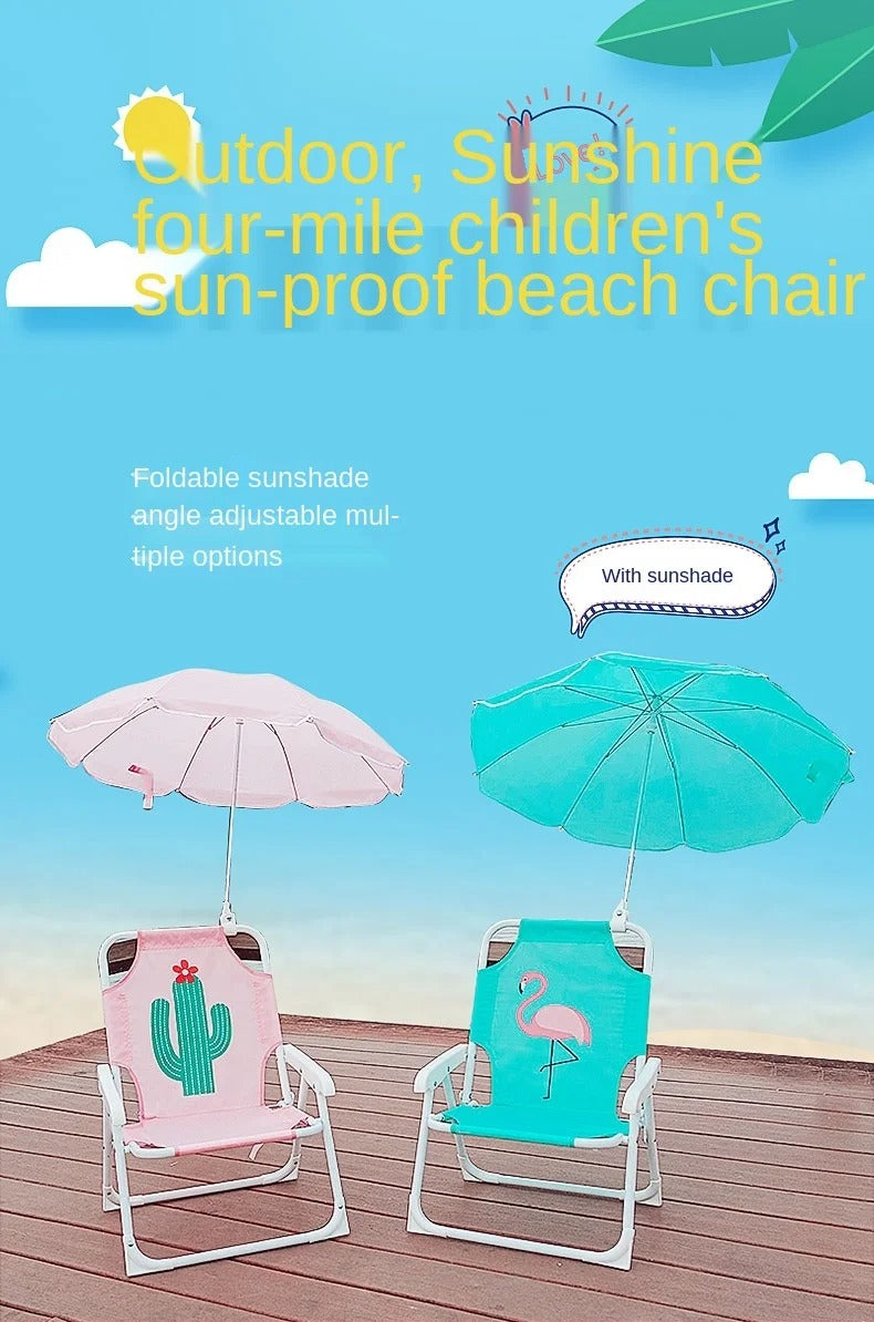 Cadeira de Praia Infantil Dobrável [GUARDA-SOL GRATIS]
