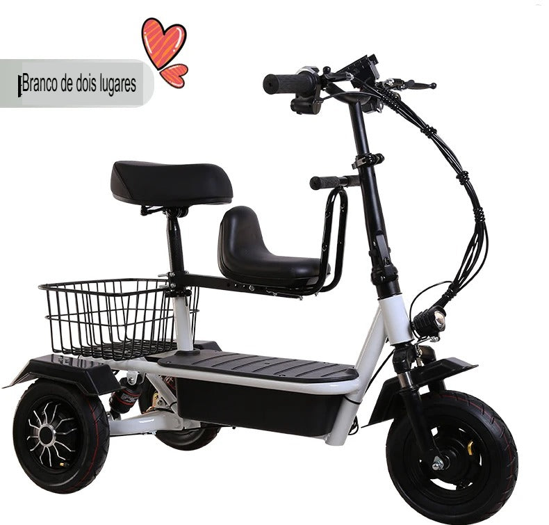 Mini Triciclo Dobravel [SUPORTE EXTRA GRÁTIS PARA 2 LUGARES]