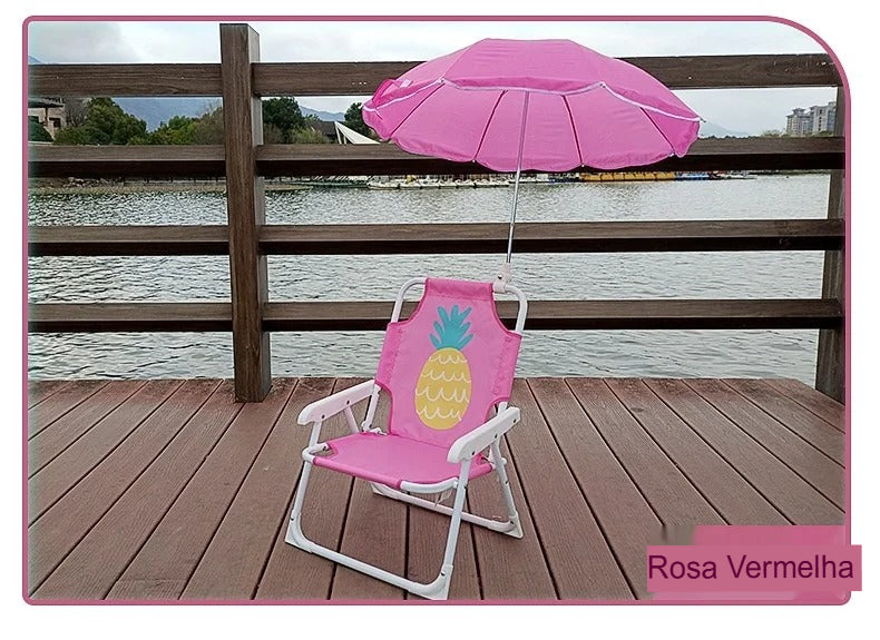 Cadeira de Praia Infantil Dobrável [GUARDA-SOL GRATIS]
