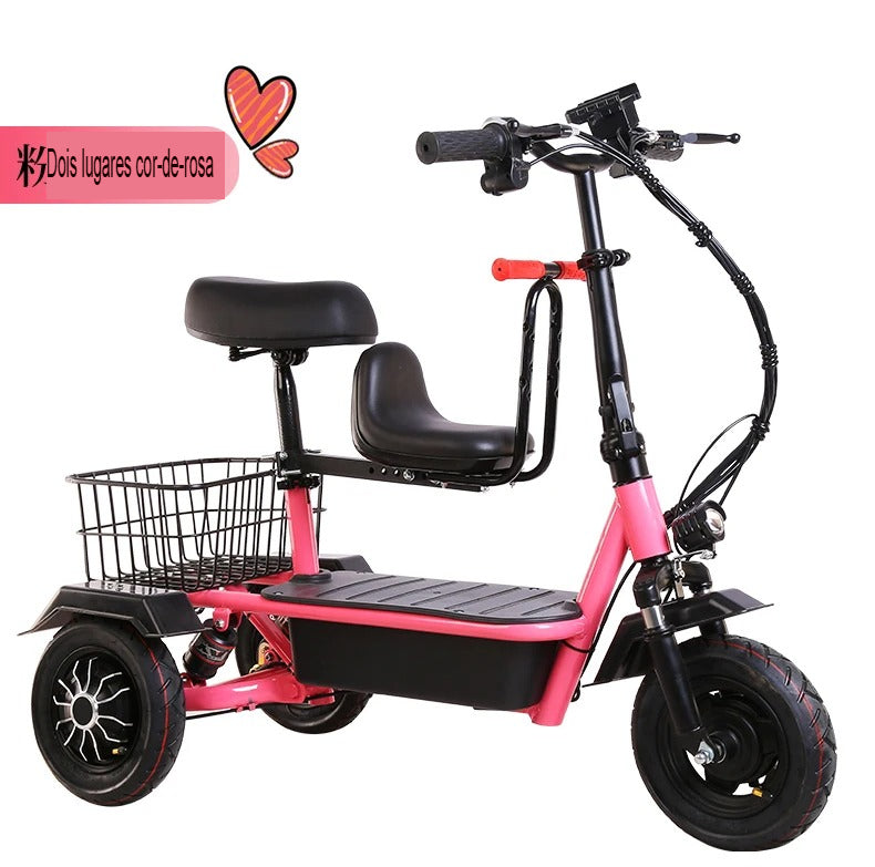 Mini Triciclo Dobravel [SUPORTE EXTRA GRÁTIS PARA 2 LUGARES]