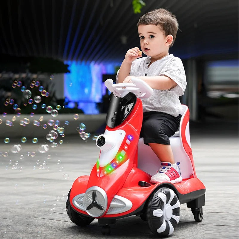 Carro de Equilíbrio Infantil – Diversão Giratória com Bolhas de Sabão!