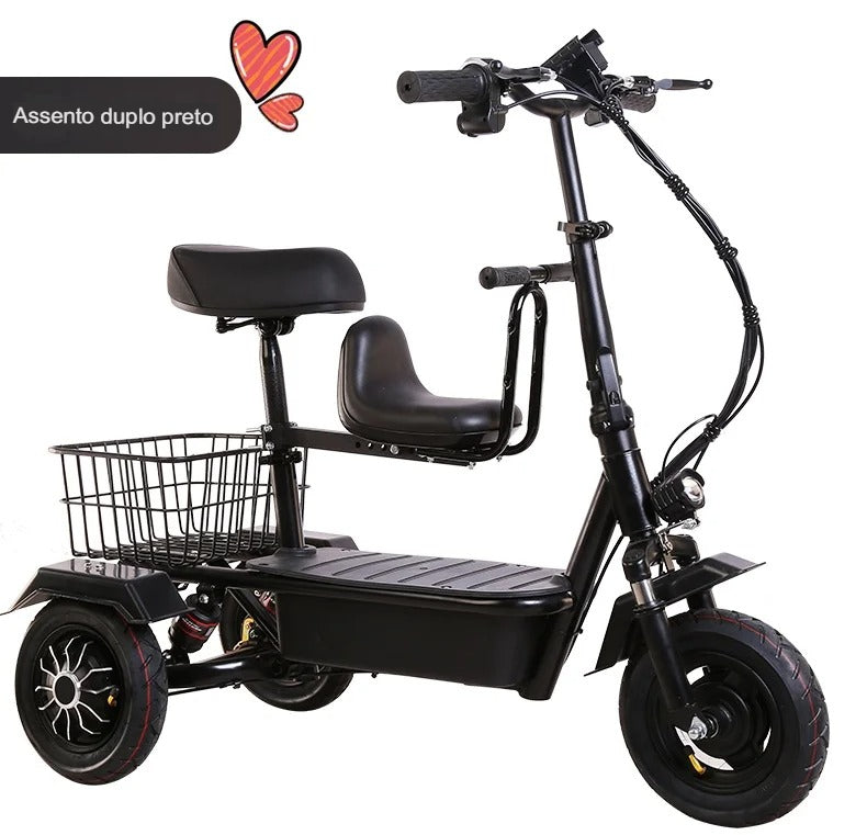 Mini Triciclo Dobravel [SUPORTE EXTRA GRÁTIS PARA 2 LUGARES]