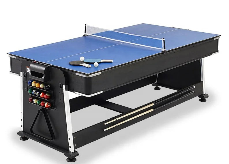 FunMaster 4X™ – Bilhar + Ping Pong + Hockey + Mesa Tudo-em-1