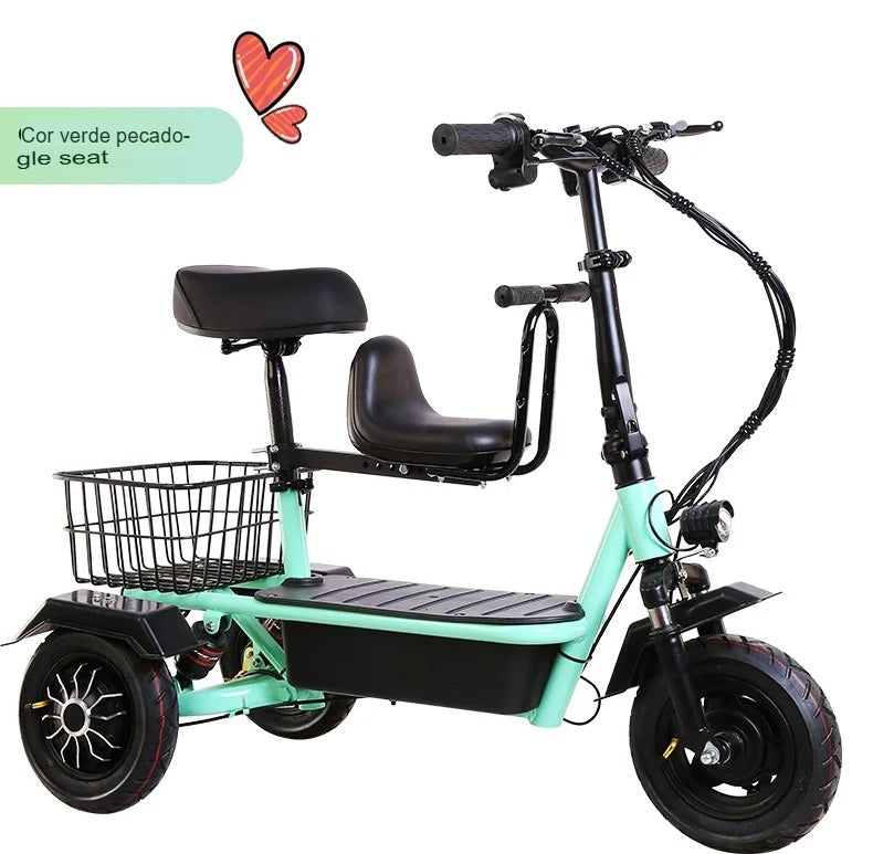 Mini Triciclo Dobravel [SUPORTE EXTRA GRÁTIS PARA 2 LUGARES]