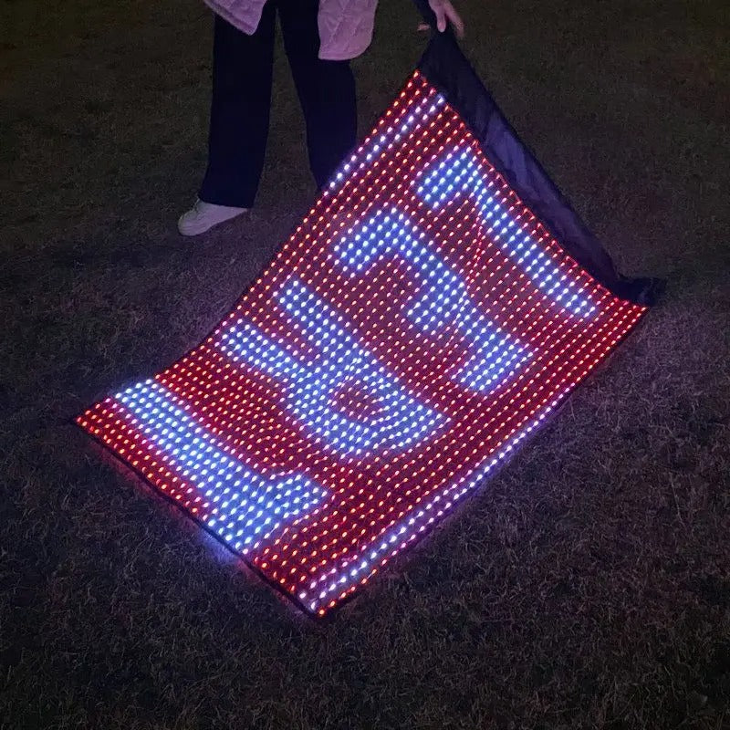 Painel LED Bandeira Portátil [ BATERIA GRATIS ]