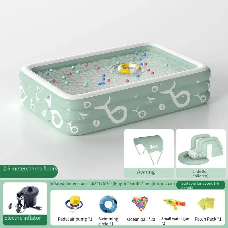 🌊 SplashFun Deluxe – Piscina Inflável Familiar + Bônus Exclusivo! 🎁