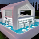 🌊 Ilha Flutuante Premium™ com Bar, Trampolim e Tenda + BRINDE EXCLUSIVO! 🍹