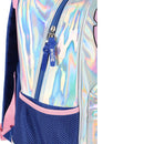 Kit Mochila com Lancheira e Estojo Stitch Prata Holografica