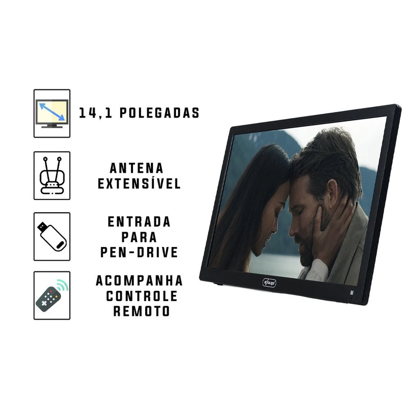 SkyView 14” – Tela Portátil de Alta Definição + Suporte Carro + Pendrive GRÁTIS