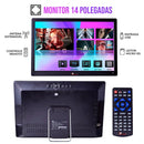 SkyView 14” – Tela Portátil de Alta Definição + Suporte Carro + Pendrive GRÁTIS
