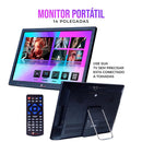 SkyView 14” – Tela Portátil de Alta Definição + Suporte Carro + Pendrive GRÁTIS