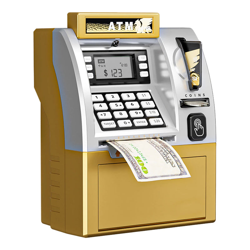 🏦 [PRONTA-ENTREGA] COFRINHO TECHBANK™ – ATM Infantil com Som e Luz 🎁